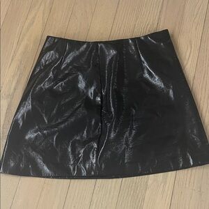 Abercrombie & Fitch Shiny Navy Mini Skirt